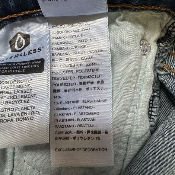 Levi's Women’s Wedgie Straight 27 Jeans Size 27x27 Blue Denim Frayed Hem Used - Picture 5 of 12